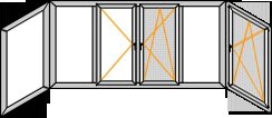 VEKA Euroline 880x3100x880x1500